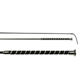 43" Dressage Silver Whip with Spirial Velveteen Handle - Black - 0 - Equiluxe Tack