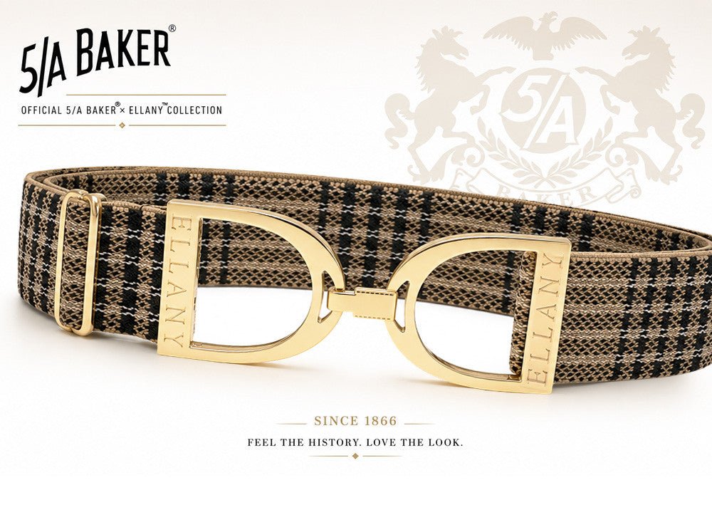 5/A Baker® x Ellany™ Elastic Belt 1.5" with Gold Stirrup - Equiluxe Tack