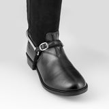 American Equus Spur-Tech Performance Spur Straps Black Leather