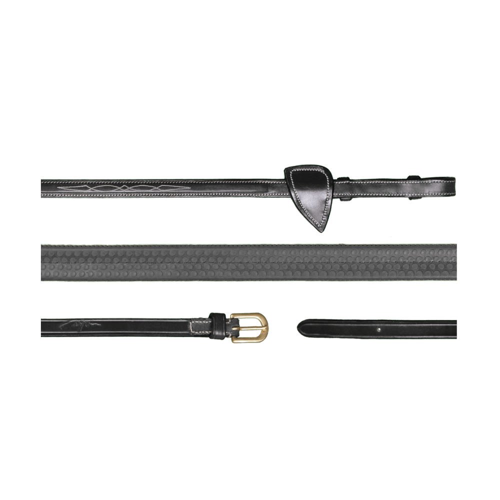 Dy'on 5/8" Rubber Reins Cob Black