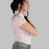 Dapplebay Dragonfly Meadow 1/4 Zip SS Riding Top-Light Pink