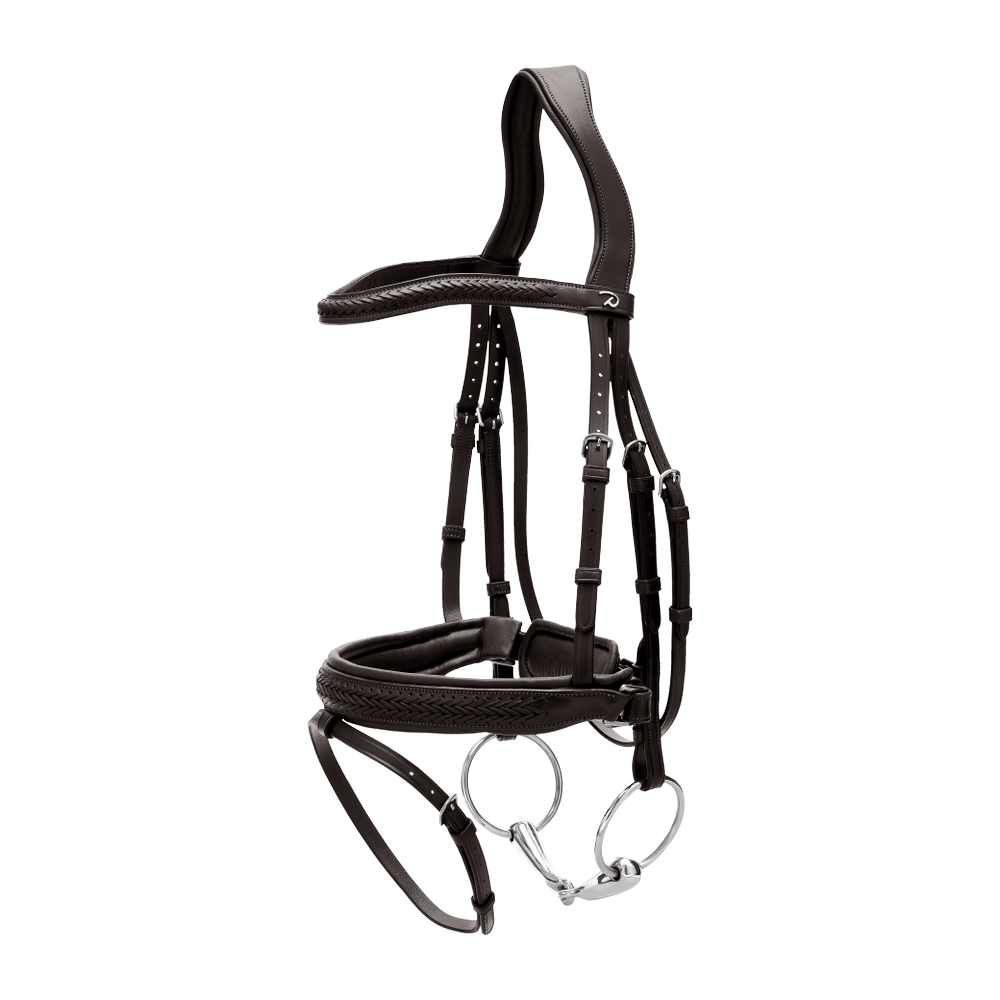 Dy'on Plaited Flash Noseband Pull Back Bridle Pony New English Collection