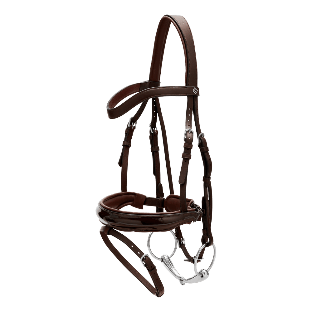 Dy'on Patent Large Crank Noseband Bridle With Flash