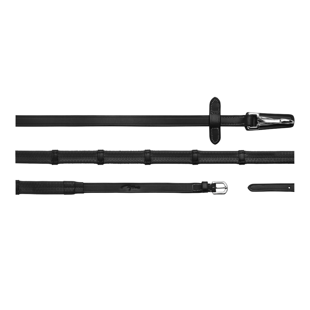 Dy'on Working Collection Rubber Grip Reins with Snap Closures
