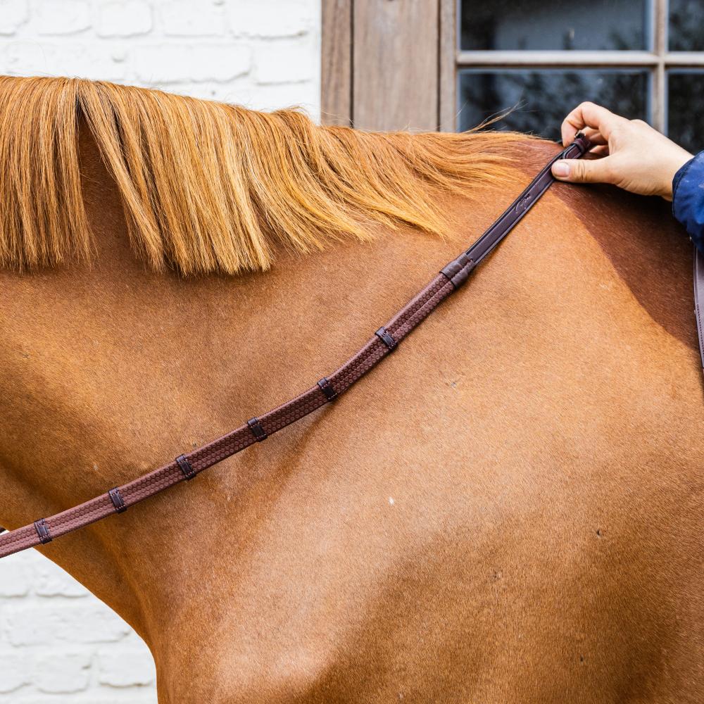 Dy'on Working Collection Rubber Grip Reins with Snap Closures