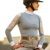 Equistyle Long Sleeve Lace shirt - Light Grey