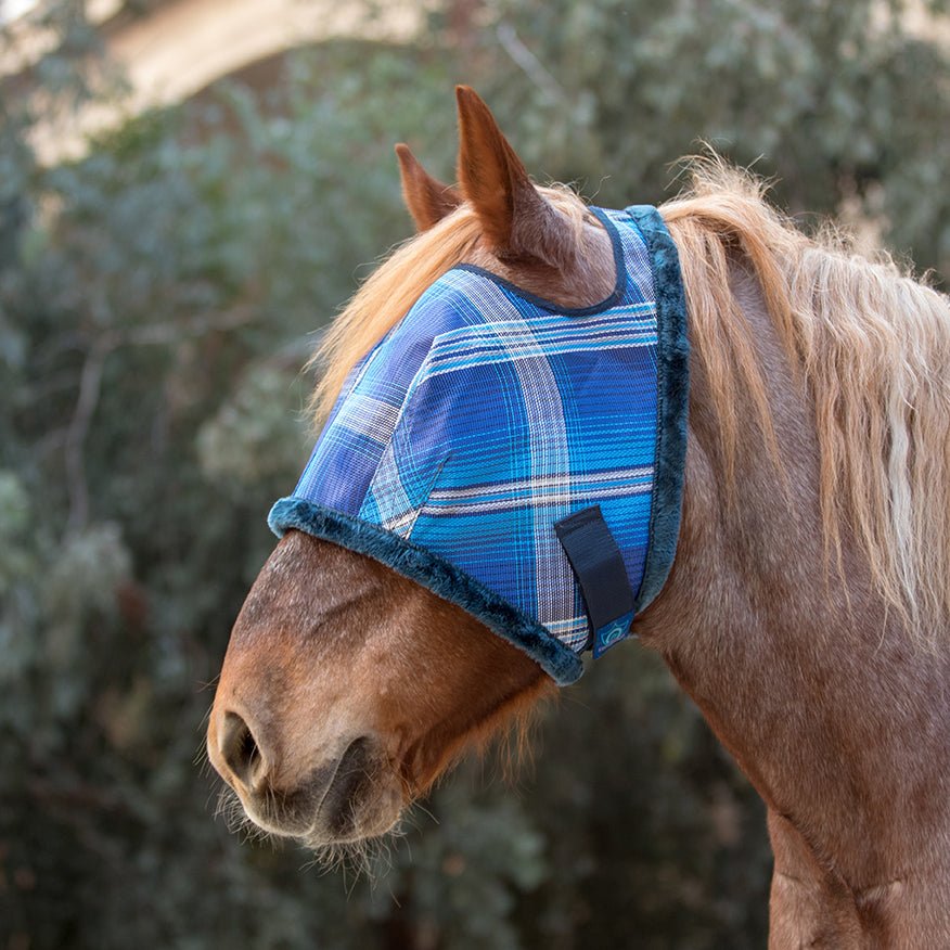 73% UV Draft Fly Mask with Fleece Trim - Open Ear Design with Forelock Freedom - Kensington Protective Products - Equiluxe Tack