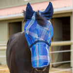 73% UV Draft Fly Mask with Removable Nose - Soft Mesh Ears & Forelock Opening - Kensington Protective Products - Equiluxe Tack