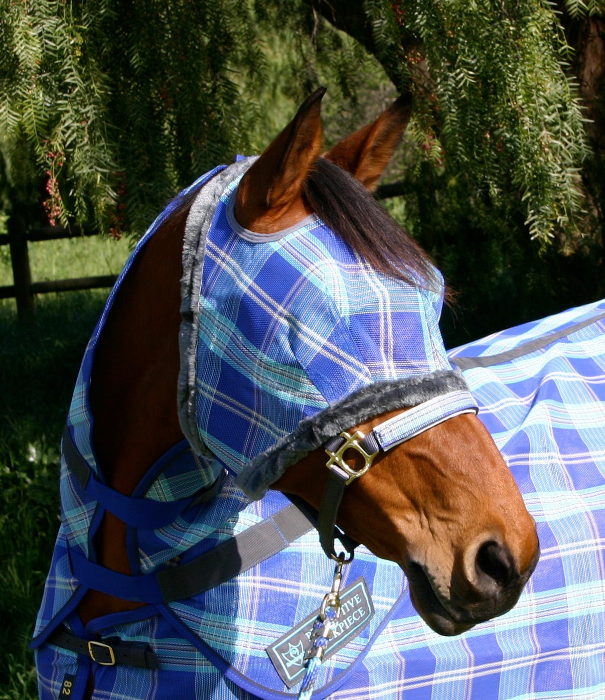 73% UV Fly Mask with Fleece Trim - Open Ear Design with Forelock Freedom - Kensington Protective Products - Equiluxe Tack