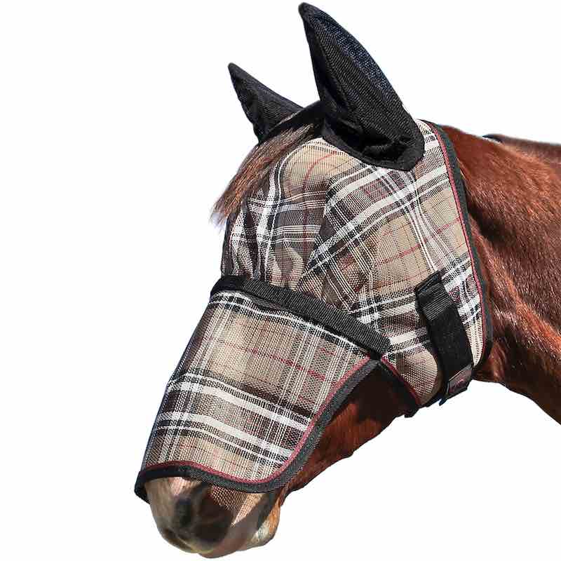 73% UV Fly Mask with Removable Nose - Soft Mesh Ears & Forelock Opening - Kensington Protective Products - Equiluxe Tack