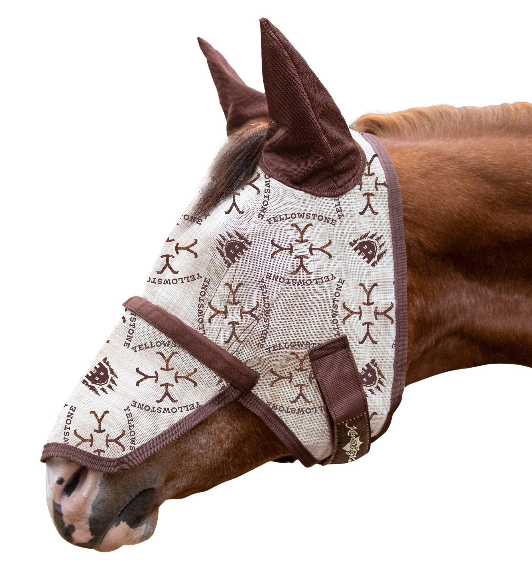 73% UV Fly Mask with Removable Nose - Soft Mesh Ears & Forelock Opening - Kensington Protective Products - Equiluxe Tack