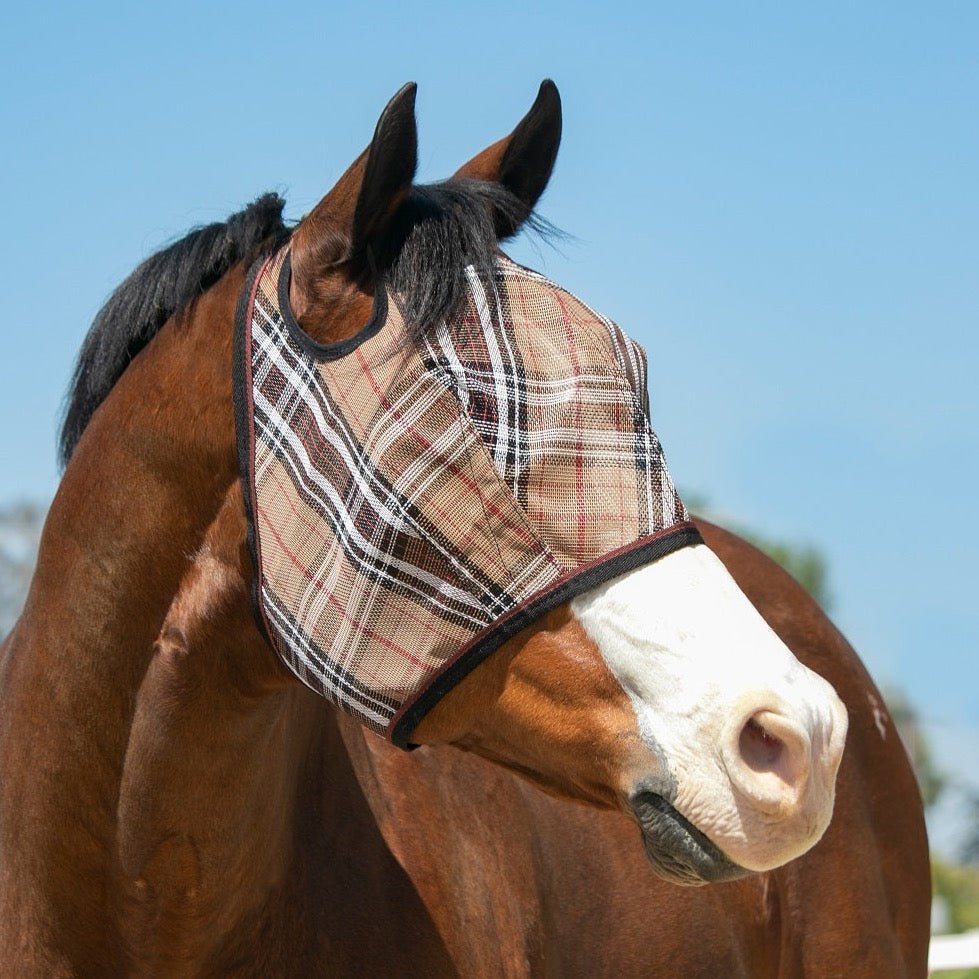 73% UV Fly Mask with Web Trim - Dual Ear Opening & Forelock Freedom - Kensington Protective Products - Equiluxe Tack