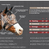 73% UV Fly Mask with Web Trim - Dual Ear Opening & Forelock Freedom - Kensington Protective Products - Equiluxe Tack