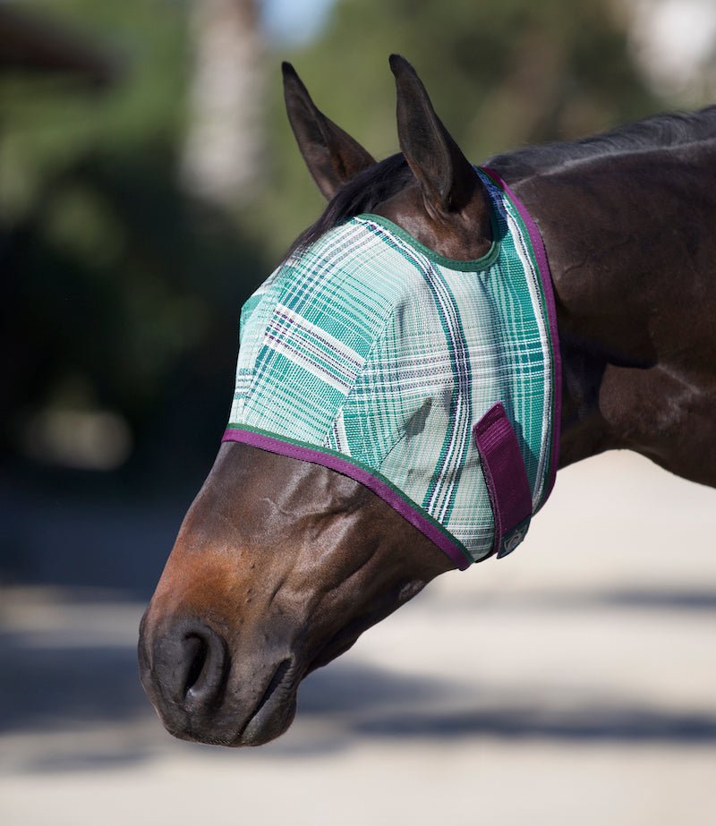 73% UV Fly Mask with Web Trim - Open Ear Design with Forelock Freedom - Kensington Protective Products - Equiluxe Tack