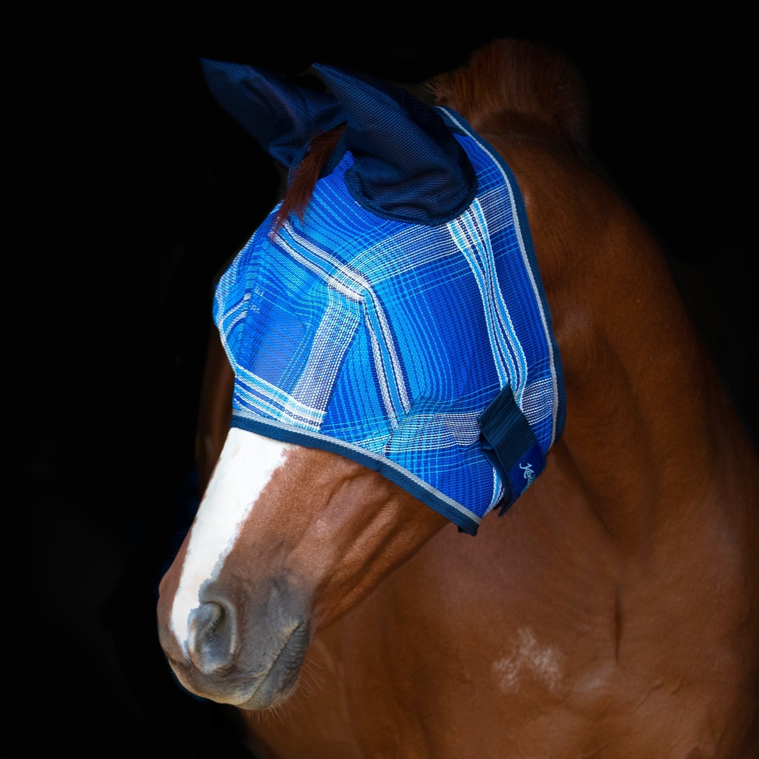 73% UV Fly Mask with Web Trim - Soft Mesh Ears & Forelock Opening  - Kensington Protective Products - Equiluxe Tack