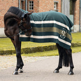 PS of Sweden Striped Wool Blanket - Midnight Green