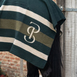 PS of Sweden Striped Wool Blanket - Midnight Green