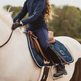 Loushia Navy Satin Pony Size Saddle Pad