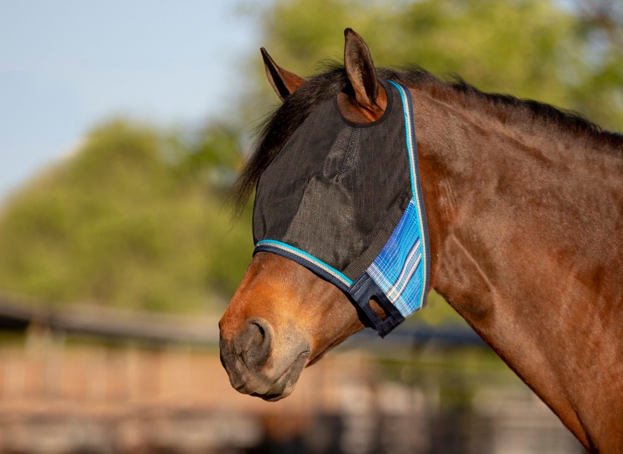 90% UV Fly Mask CatchMask UViator - Dual Ear Opening & Forelock Freedom - Kensington Protective Products - Equiluxe Tack