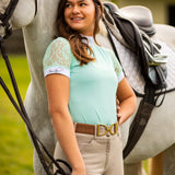 Equistyle Short Sleeve Lace shirt - Teal