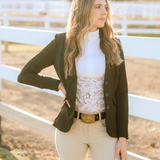 Deinhardt Designs Long Sleeve Capriole Competition Shirt - SEPIA