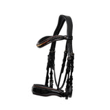 Halter Ego The Aachen Rolled Black Patent Leather Double Bridle