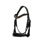 Halter Ego The Aachen Rolled Black Patent Leather Double Bridle