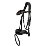 Halter Ego The Aachen Rolled Black Patent Leather Snaffle Bridle
