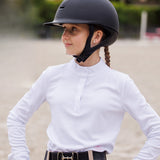 Essex Classics Cambridge Girls Long Sleeve Show Shirt - White