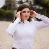 Essex Classics Cambridge Ladies Long Sleeve Show Shirt - White