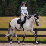 Essex Classics Cambridge Ladies Long Sleeve Show Shirt - White with Grey & Pink