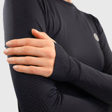 Harcour Bluvea Women's Perforated Long Sleeve Crew Neck