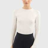 Harcour Bluvea Women's Perforated Long Sleeve Crew Neck