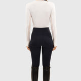Harcour Bluvea Women's Perforated Long Sleeve Crew Neck