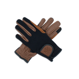 Sixteen Cypress Classic Riding Gloves, Black & Cognac