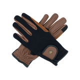 Sixteen Cypress Riding Gloves, Black & Cognac
