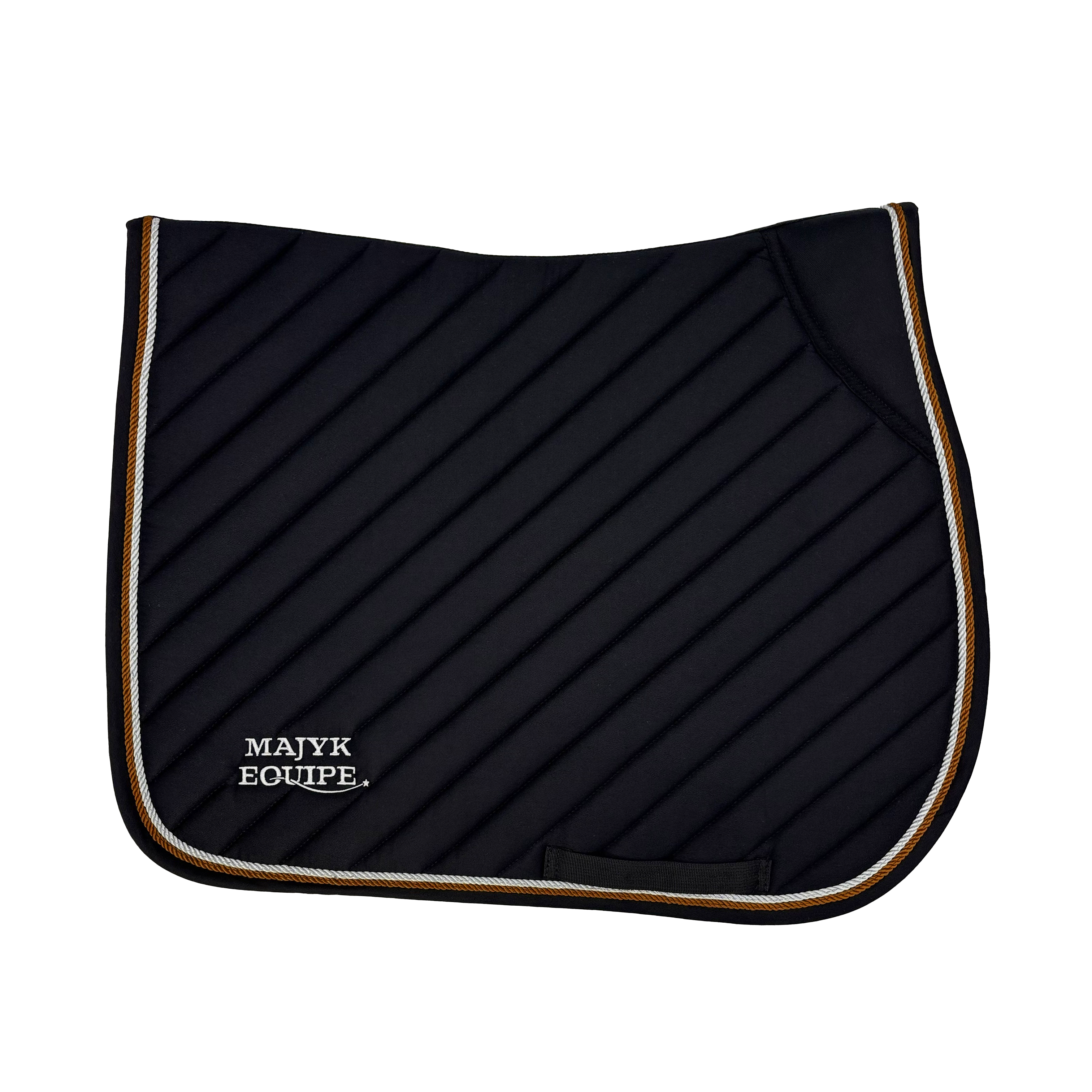 Majyk Equipe Black Cotton Oblique Euro Saddle Pad