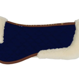Sixteen Cypress Navy & Cognac Merino Wool Fleece Half Pad