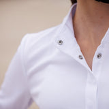 Essex Classics Cambridge Girls Long Sleeve Show Shirt - White