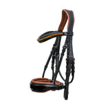 Halter Ego The Umbria Rolled Black Patent Leather Double Bridle