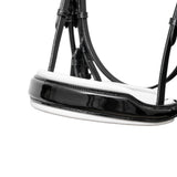 Halter Ego Mont Blanc Black Patent Double Bridle With White Padding