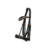 Halter Ego LIMITED EDITION: Aurelia Black Patent & Rose Gold Double Bridle