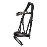 Halter Ego Ocala Black Patent Leather Snaffle Bridle With Removable Flash
