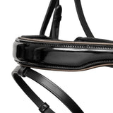 Halter Ego Ocala Black Patent Leather Snaffle Bridle With Removable Flash