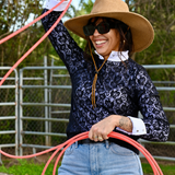 Hannah Childs Shelby Ruffle Long Sleeve Show Shirt