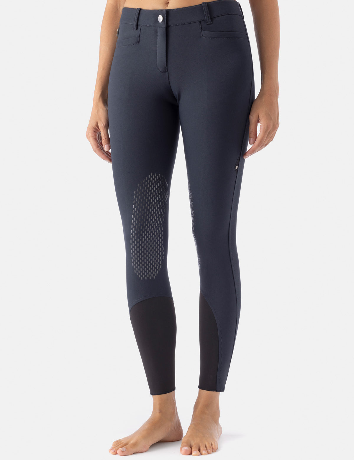 Equiline Ash "Black Triangle" Women's Riding Breeches - Navy - Equiline - Equiluxe Tack