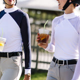 Kastel Denmark White & White Power Mesh Long Sleeve Show Shirt