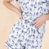 Ponyland Be Mine PJ'S Set Short Sleeve and Shorts | Blue | Equestrian Sleepwear Collection