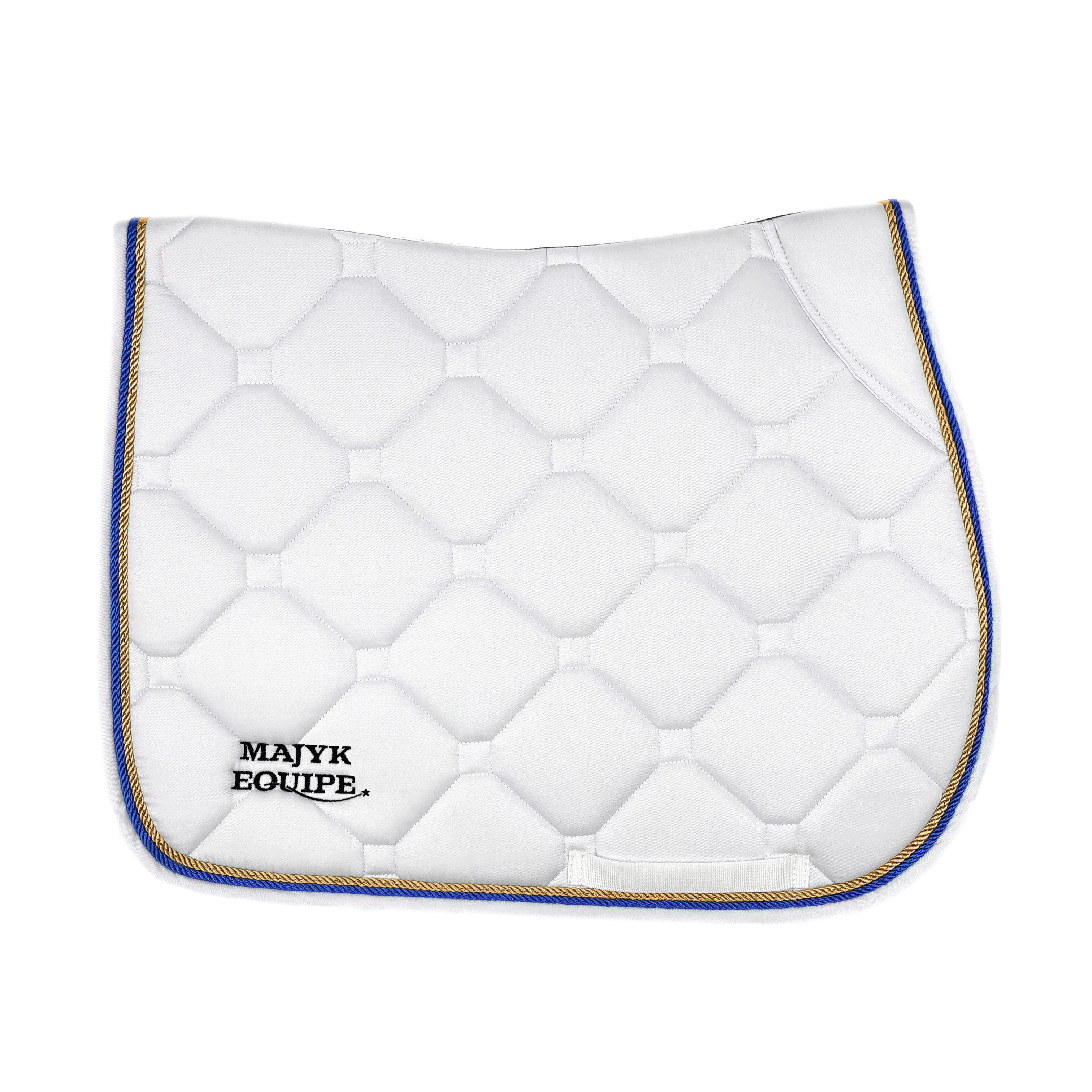 Majyk Equipe White Classica Cotton Euro Saddle pad
