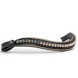 Halter Ego The Gotham Black Patent Snaffle Bridle – Patent Leather | Croc Print | Ombre Austrian Crystal Browband